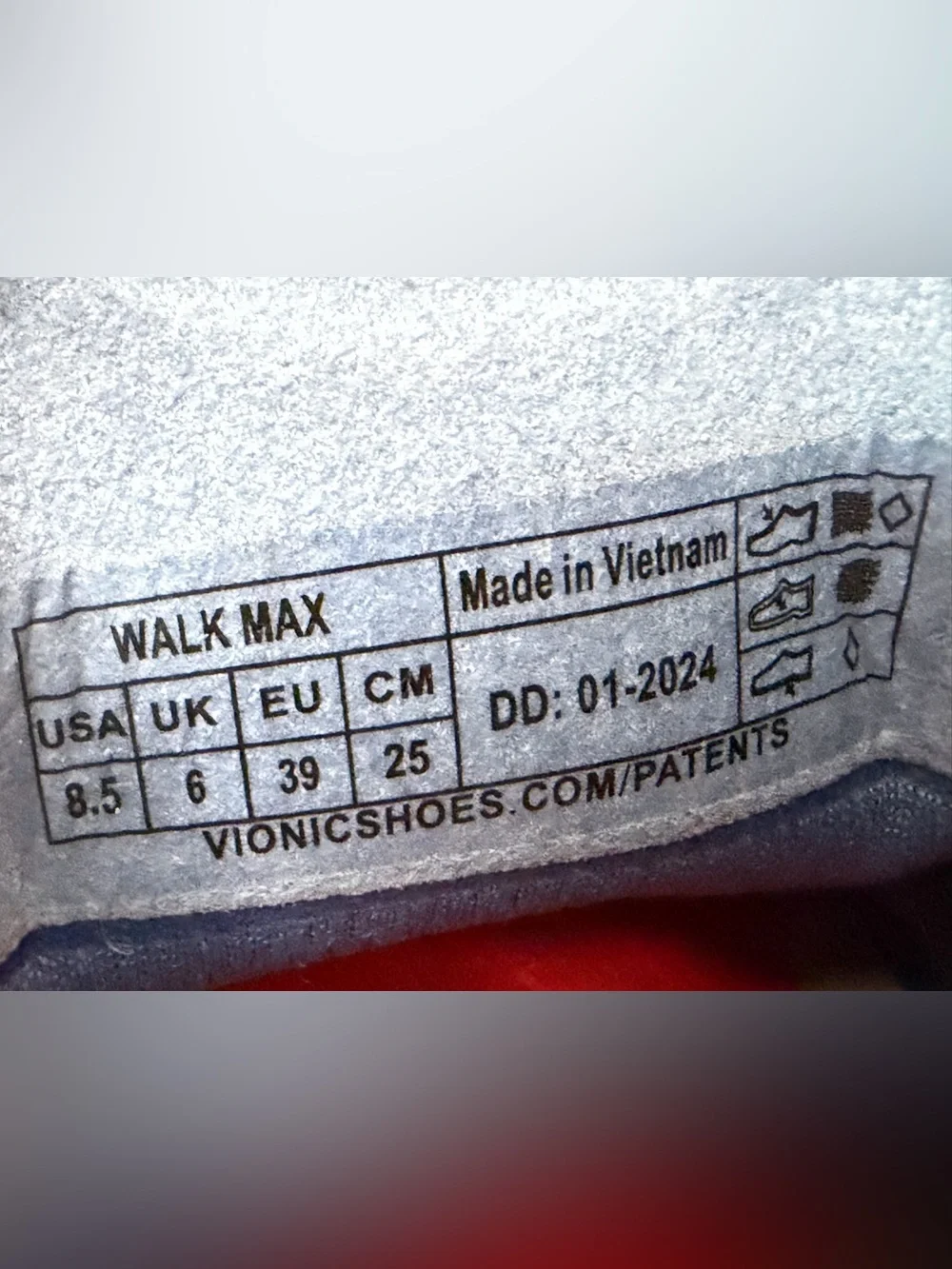 Vionic Walk Max Skyway Blue Knit Athletic Sneakers Women's Size 8.5